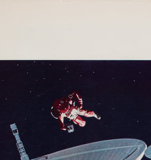 2001 A Space Odyssey 1968 Italian Jumbo Still Film Movie Poster Floating in Space Style - detail