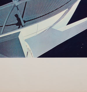 2001 A Space Odyssey 1968 Italian Jumbo Still Film Movie Poster Floating in Space Style - detail