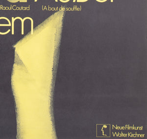 A Bout de Souffle R1960s German A1 Film Movie Poster, Hans Hillmann - detail