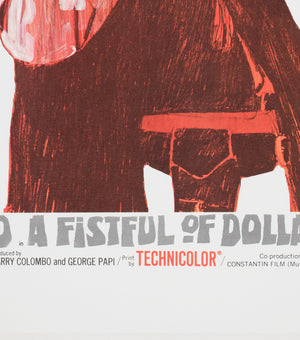 A Fistful of Dollars 1967 UK Quad Film Movie Poster - detail