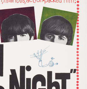 A Hard Day's Night 1964 US 1 Sheet Film Movie Poster, Joseph Caroff - detail