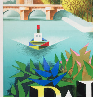 Air France Paris 1957 Travel Advertising Poster, Jacques Nathan-Garamond - detail