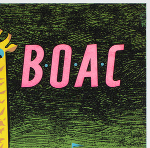 BOAC Africa 1956 Travel Advertising  Poster, Maurice Laban - detail