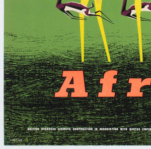 BOAC Africa 1956 Travel Advertising  Poster, Maurice Laban - detail