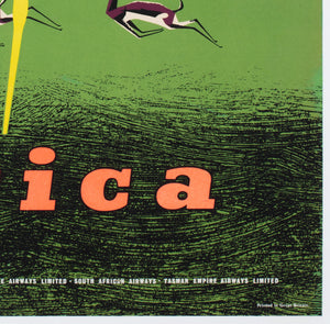 BOAC Africa 1956 Travel Advertising  Poster, Maurice Laban - detail