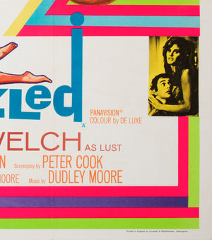 Bedazzled 1967 UK Quad Film Movie Poster, Tom Chantrell - detail