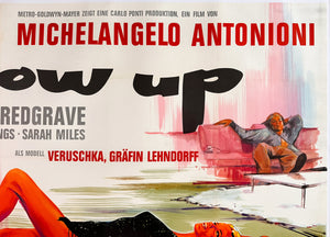 Blow Up 1967 German A0 Film Movie  Poster, Braun - detail