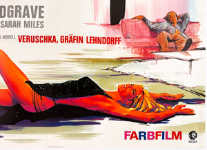 Blow Up 1967 German A0 Film Movie  Poster, Braun - detail