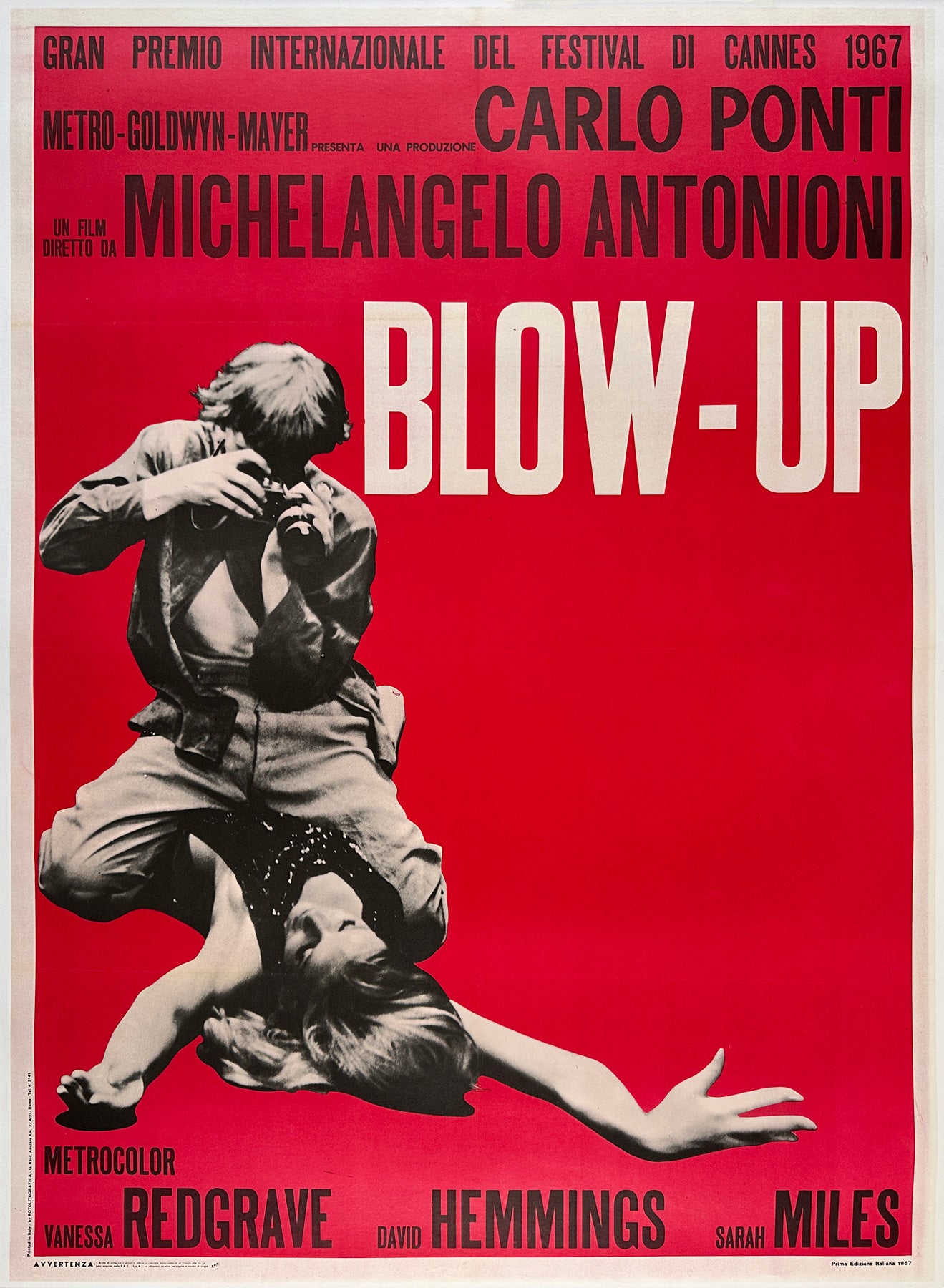 Blow-up 1970s Italian 2 Foglio Film Poster