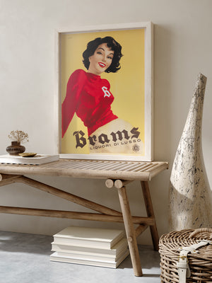 Brams c1950s Italian Alcohol Advertising Poster