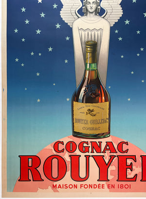 Cognac Rouyer 1945 Vintage French Alcohol Advertising Poster - detail