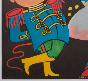 Cyrk Elephant Trainer 1979 Romanian Circus Poster, Dan Cioca - detail