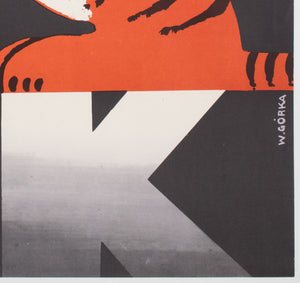 Cyrk Two Tigers 1973 Polish Circus Poster, Wiktor Gorka - detail