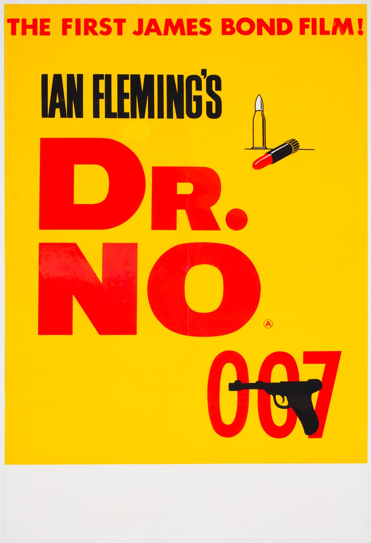 Dr No James Bond 1962 UK Double Crown Advanced Style B Film Movie Poster