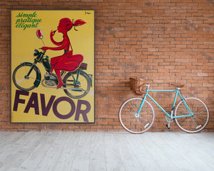 Favor c1950s Motorcycle Advertising Poster Bellenger