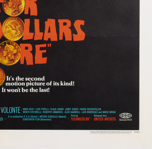 For a Few Dollars More 1966 US 1 Sheet Film Movie Poster - detail