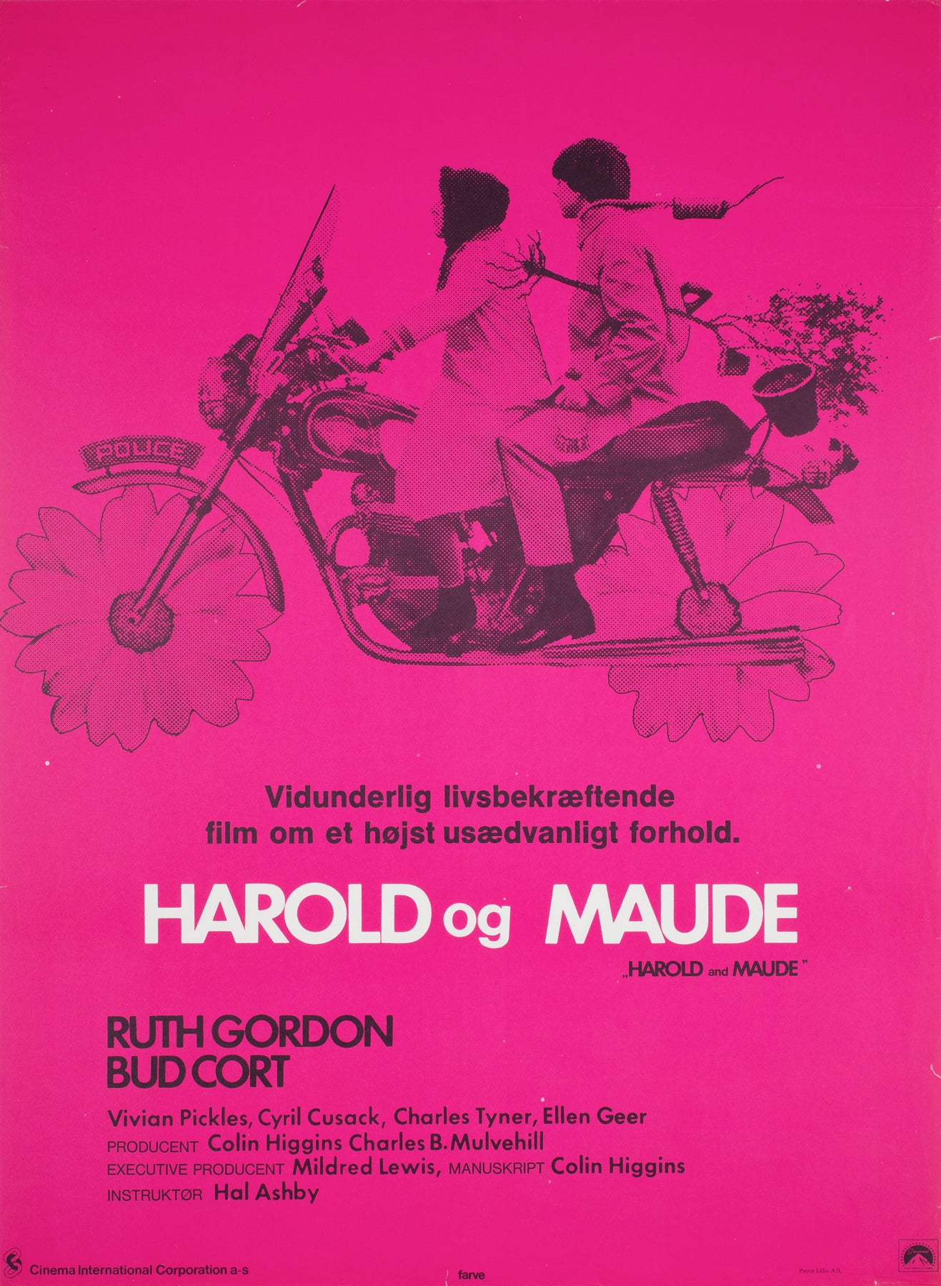 Harold and Maude 1971 Danish A1 Film Movie Poster