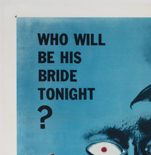 Horror of Dracula 1958 US 1 Sheet Blue Style Film Movie Poster, Joseph Smith Hammer Horror - detail