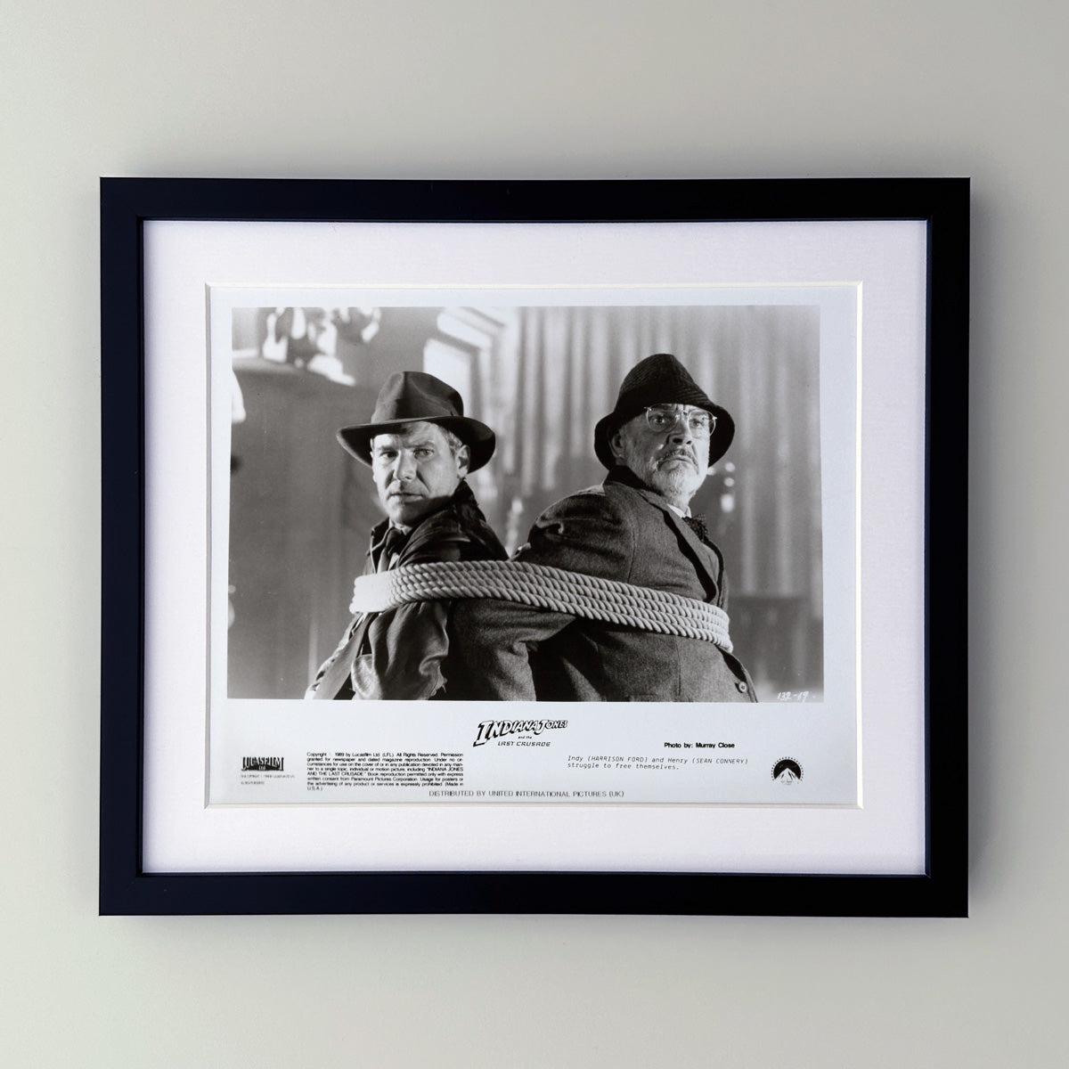 Indiana Jones and the Last Crusade (1989 Publicity Press Film Movie Still Photo - Framed