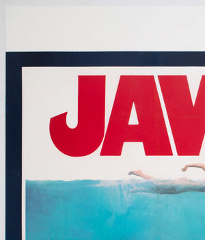 Jaws 1975 UK Quad Film Movie Poster, Roger Kastel - detail