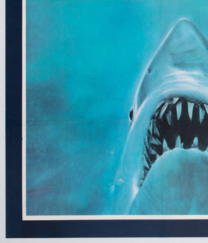 Jaws 1975 UK Quad Film Movie Poster, Roger Kastel - detail