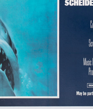 Jaws 1975 UK Quad Film Movie Poster, Roger Kastel - detail