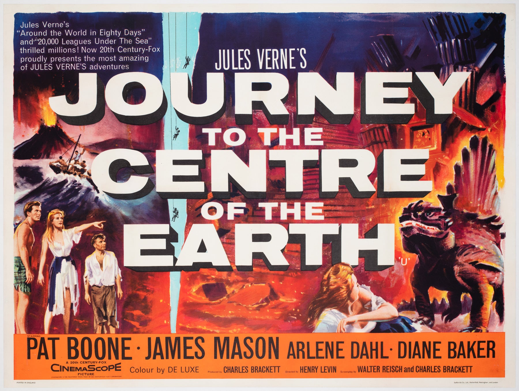 Journey to the Centre of the Earth 1959 UK Quad Film Movie Poster