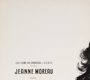 Jules and Jim 1962 French Moyenne Film Movie Poster, Christian Broutin - detail