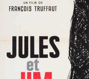 Jules and Jim 1962 French Moyenne Film Movie Poster, Christian Broutin - detail