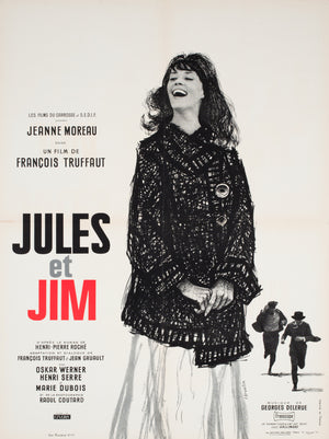 Jules and Jim 1962 French Moyenne Film Movie Poster, Christian Broutin