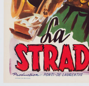 La Strada 1955 Belgian Film Movie Poster - detail