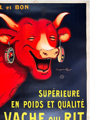 La Vache qui rit The Laughing Cow 1927 French Grande Poster