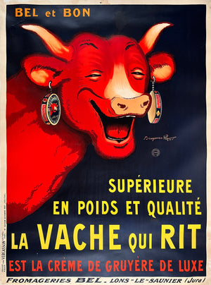 La Vache qui rit The Laughing Cow 1927 French Grande Poster