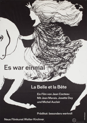 La Belle et la Bete c1960 German A1 Film Movie Poster, Baumgart