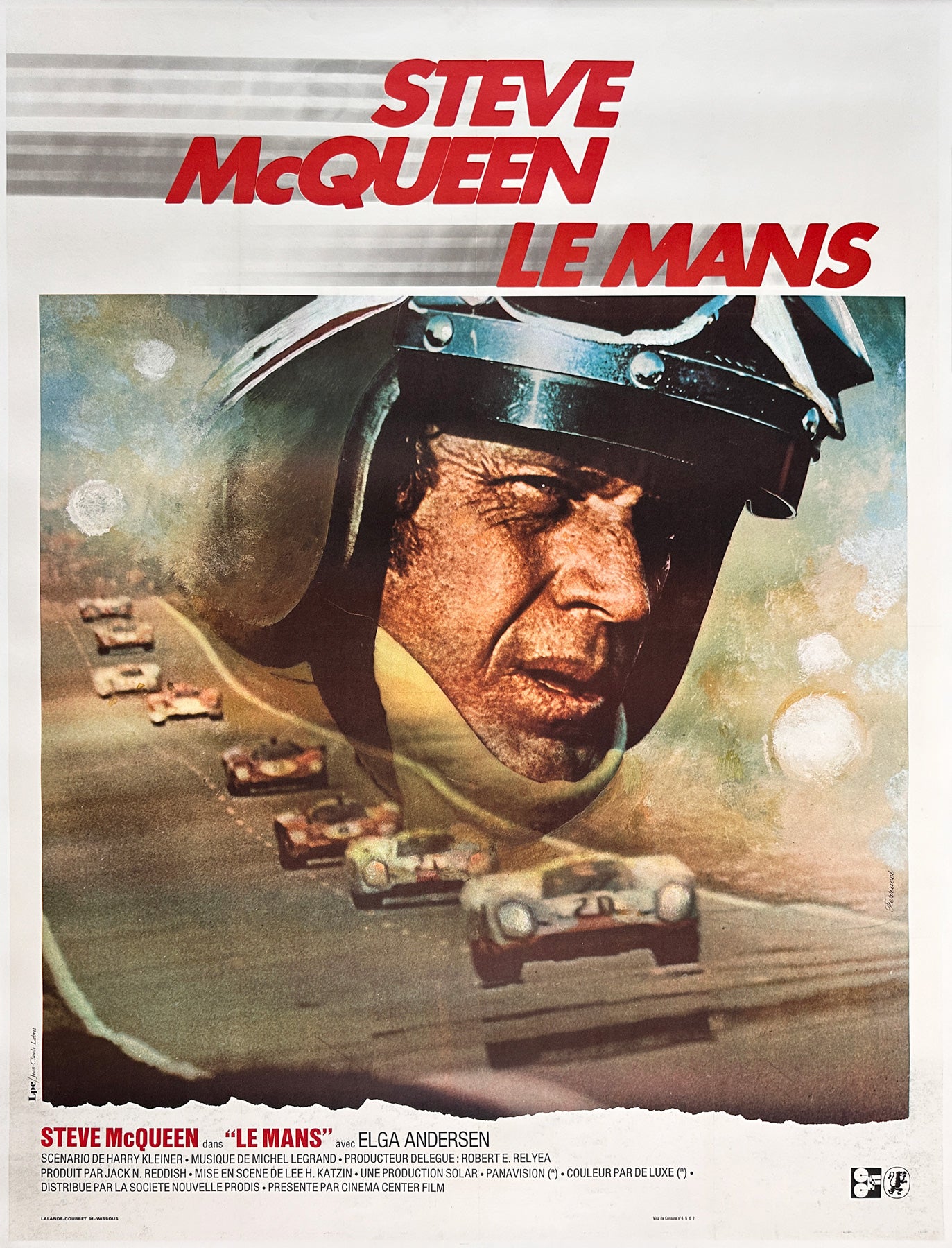 Le Mans 1971, French Grande Film Movie Poster, Rene Ferracci