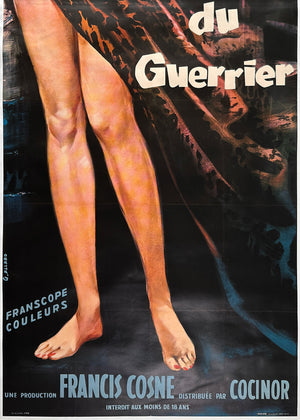 Le Repos du Guerrier / Love on a Pillow 1962 French Double Grande Film Movie Poster, Georges Allard - detail