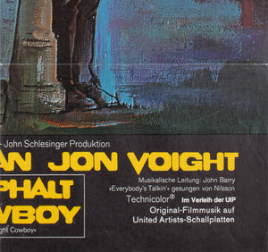 Midnight Cowboy R1982 German A1 Film Movie Poster - detail