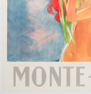 Monte Carlo c1950 Travel Advertising Poster, Jean Gabriel Domergue - detail