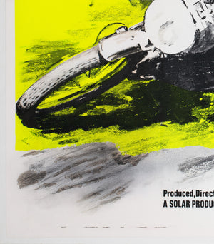 On Any Sunday 1971 UK Quad Film Movie Poster, Tom Chantrell - detail