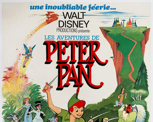 Peter Pan 1970s French Petite  Film Poster - detail