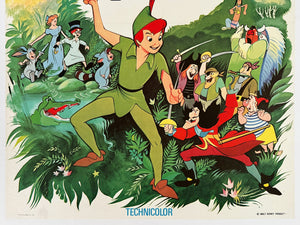 Peter Pan 1970s French Petite  Film Poster - detail