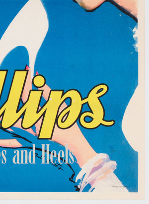 Phillips c1950s Shoe Heels British Advertising Poster - detail