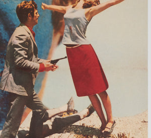 Pierrot le Fou 1965 French Moyenne Film Movie Poster  - detail