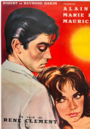 Plein Soleil / Purple Moon 1960 French Grande FIlm Movie Poster, Jean Mascii - detail