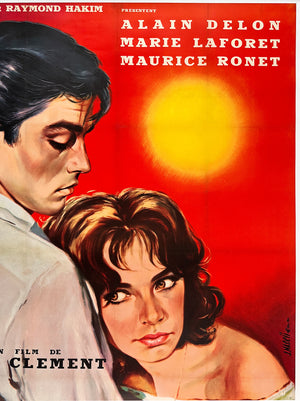 Plein Soleil / Purple Moon 1960 French Grande FIlm Movie Poster, Jean Mascii - detail