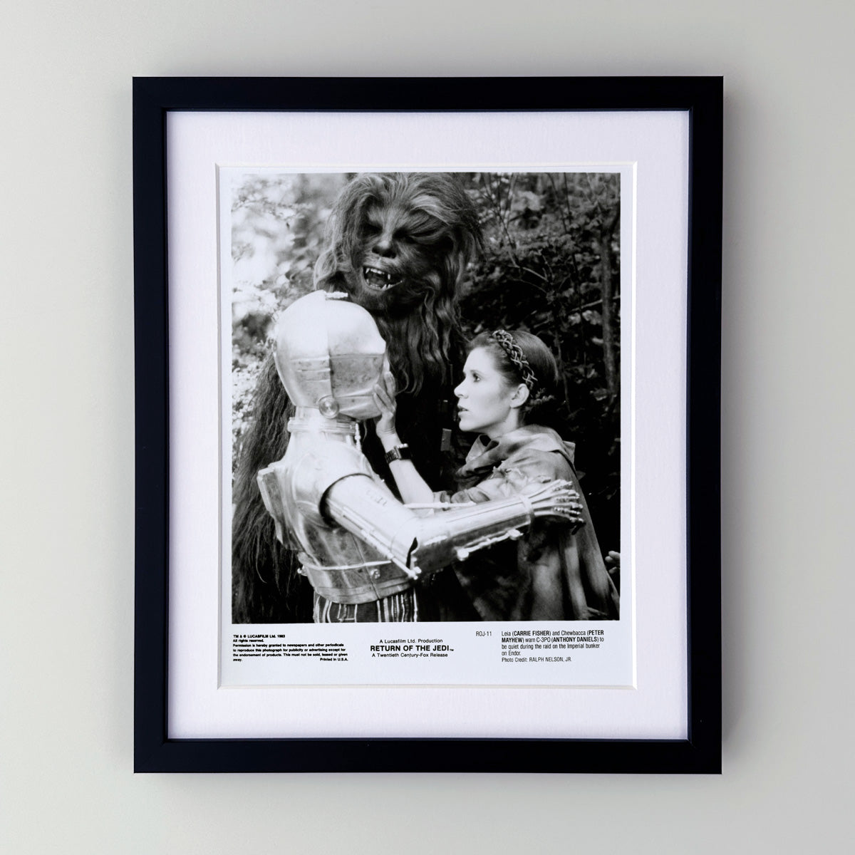 Return of the Jedi (1983) Star Wars Publicity Press Film Movie Still Photo - Framed