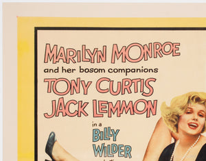 Some Like it Hot 1959 US 1/2 Sheet Style B Film Movie Poster - detail