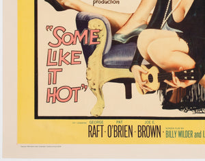 Some Like it Hot 1959 US 1/2 Sheet Style B Film Movie Poster - detail