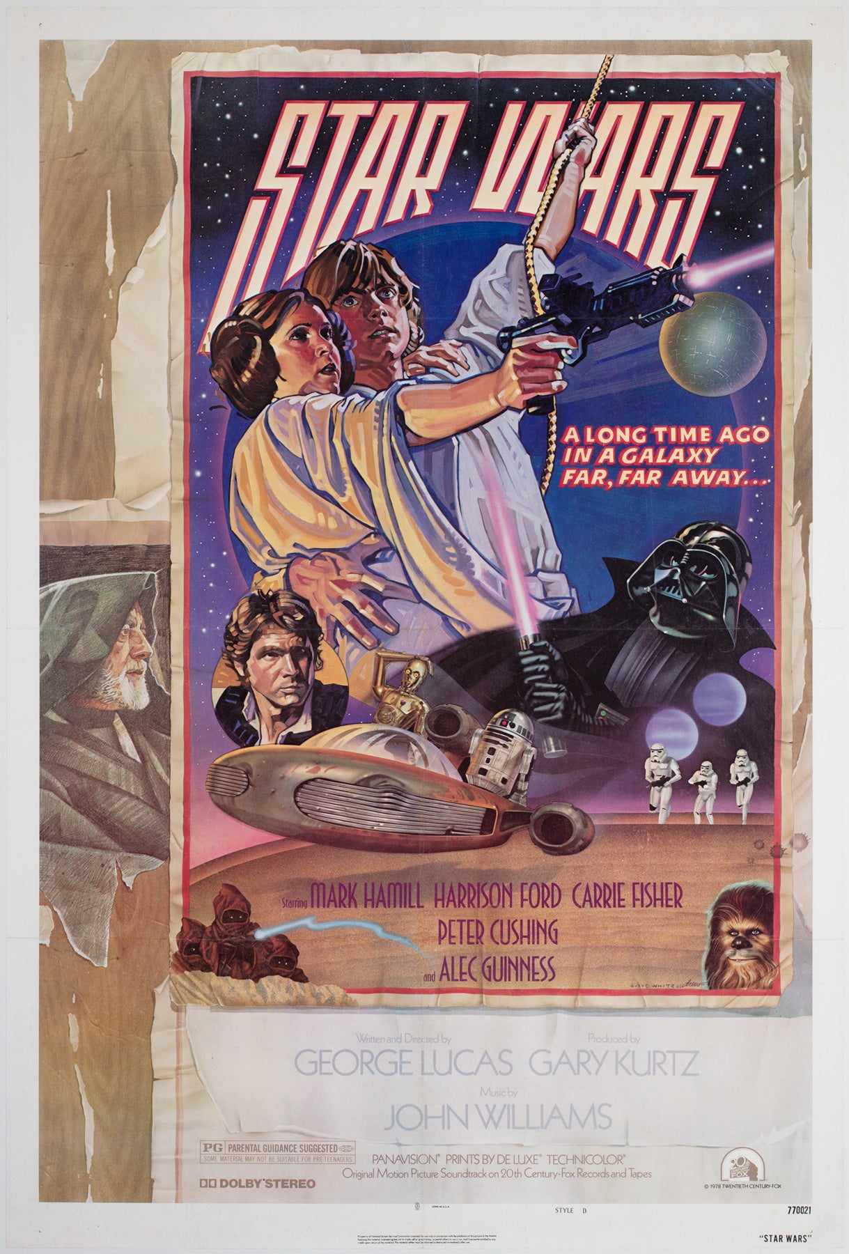 Star Wars 1977 US 1 Sheet Style D Film Movie Poster, Drew Struzen