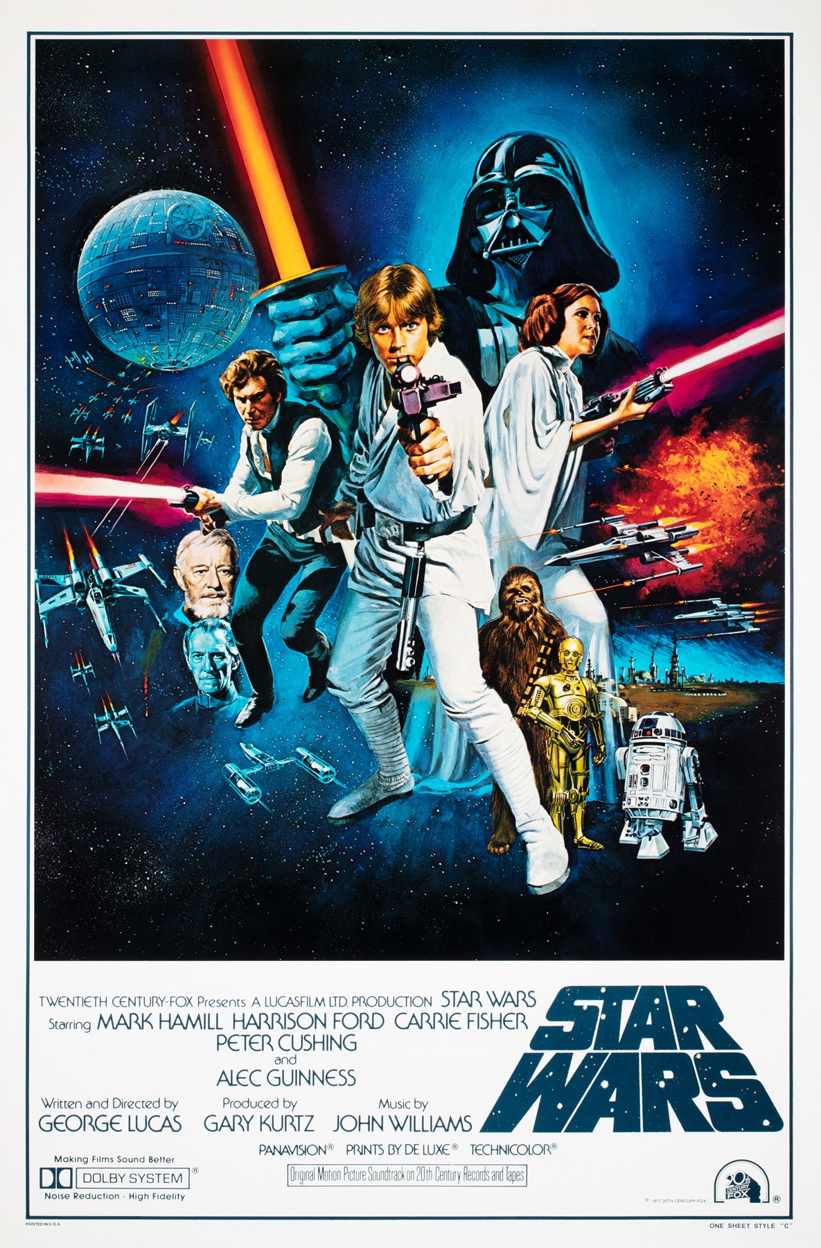 Star Wars 1977 US International Style C Film Movie Poster, Tom Chantrell